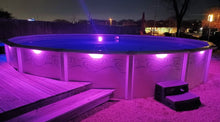 Load image into Gallery viewer, Four(4) Light Smart Colored Rail Lights Expansion Kit Above Ground Swimming Pool Light