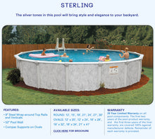 Load image into Gallery viewer, Oval 16x32&#39; Sterling Above Ground Swimming Pool