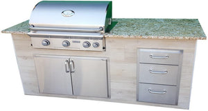 Custom Outdoor kitchen with grill, triple drawer storage, and more.  fully customizable
