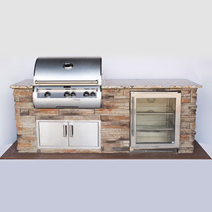 7′ Custom Outdoor kitchen with grill, refrigerator, and more.  fully customizable